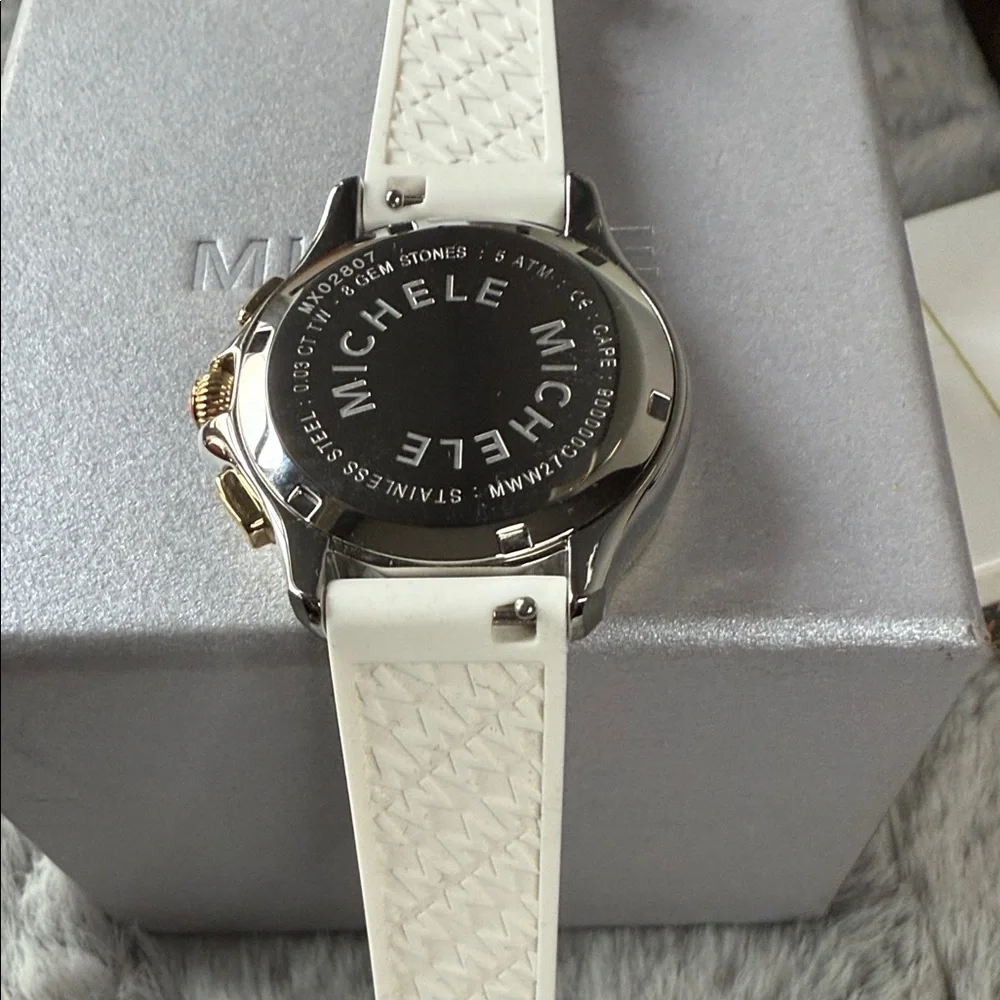 Michele Silver and Gold Watch